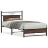 vidaXL R&aacute;m postele bez matrace Dub hněd&yacute; 107x203 cm Dřevěn&eacute; konstrukce