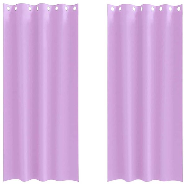 vidaXL Závěsy na zatemnění s kroužky 2 pcs Fialová 225 x 140 cm