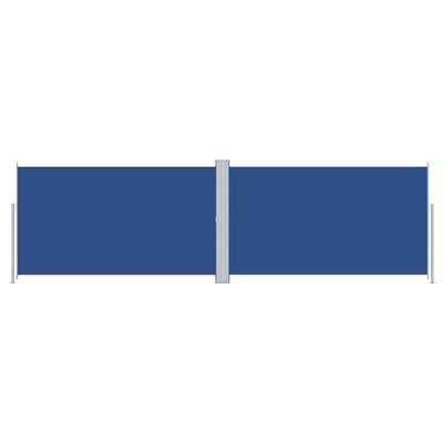 vidaXL Zatahovací boční markýza modrá 180 x 600 cm