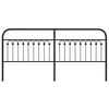 vidaXL Kovov&eacute; n&aacute;hradn&iacute; čelo postele čern&eacute; 200 cm