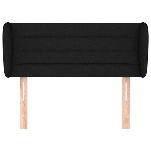 vidaXL Čelo postele typu u&scaron;&aacute;k čern&eacute; 103x23x78/88 cm textil