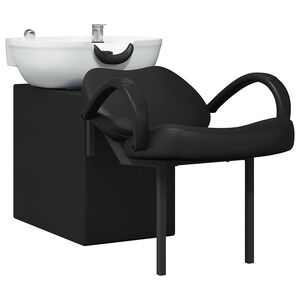 vidaXL Křeslo na &scaron;ampon Čern&aacute; a b&iacute;l&aacute; 136 x 60 x 92 cm PVC