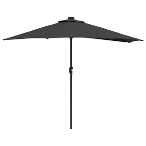 vidaXL Zahradn&iacute; slunečn&iacute;k Čern&aacute; 294 x 150 x 224 cm Polyester a ocel