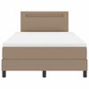 vidaXL Postel s boxspringem s čelo Cappuccino 120 x 200 cm Uměl&aacute; kůže