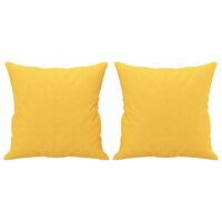 vidaXL Dekorační polštáře 2 ks světle žluté 40 x 40 cm textil
