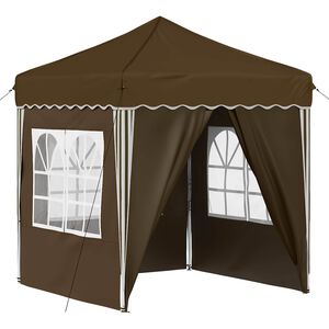 vidaXL P&aacute;rty stan s v&yacute;suvn&yacute;m st&aacute;nkem Taupe 195 x 195 x 245 cm