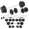 vidaXL Sada činek barbell a dumbbell, 60 kg