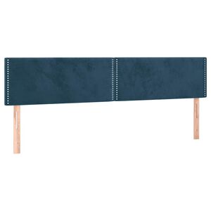 vidaXL Čela postele tmavě modr&aacute; 160x5x78/88 cm samet