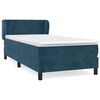 vidaXL Box spring postel s matrac&iacute; tmavě modr&aacute; 90x190 cm samet