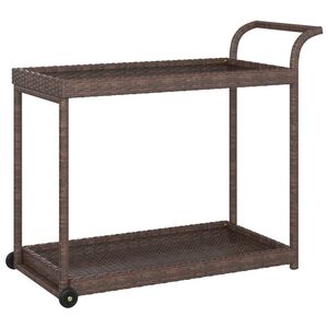 vidaXL Barov&yacute; voz&iacute;k hněd&yacute; 100 x 45 x 83 cm polyratan