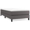 vidaXL R&aacute;m postele s boxspringem &scaron;ed&yacute; 90 x 190 cm uměl&aacute; kůže