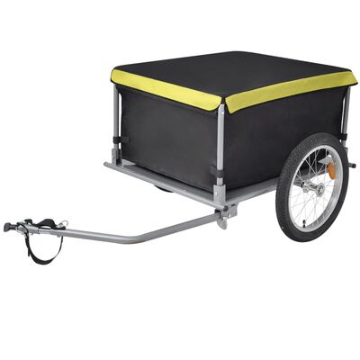 vidaXL Přívěsný vozík za kolo černo-žlutý 65 kg