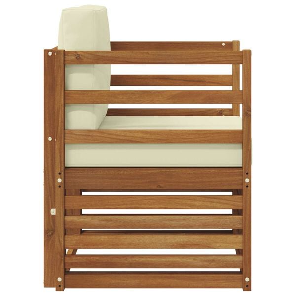 vidaXL Venkovn&iacute; pohovkov&aacute; souprava Masivn&iacute; ak&aacute;ciov&eacute; dřevo a polyester