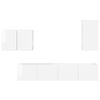 vidaXL Sada televizn&iacute;ho n&aacute;stěnn&eacute;ho kabinetu 4 pcs Vysoce leskl&aacute; b&iacute;l&aacute;