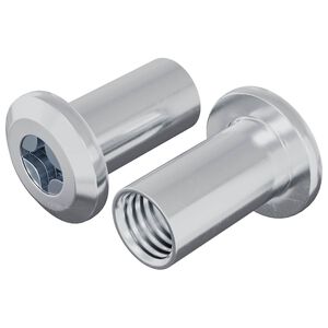 vidaXL Zaji&scaron;ťovac&iacute; matice 2 pcs Niklov&aacute; M6 x 15 mm Ocel