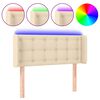 vidaXL Čelo postele s LED kr&eacute;mov&eacute; 93 x 16 x 78/88 cm textil