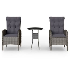 vidaXL 3d&iacute;ln&yacute; zahradn&iacute; bistro set polyratan &scaron;ed&yacute;