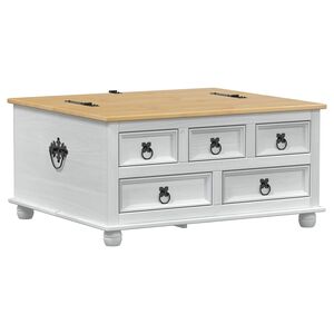 vidaXL storage box s polic&iacute; B&iacute;l&aacute; 90 x 78 x 45 cm Masivn&iacute; borov&eacute; dřevo