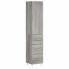 vidaXL Skř&iacute;ň highboard &scaron;ed&aacute; sonoma 34,5 x 34 x 180 cm kompozitn&iacute; dřevo