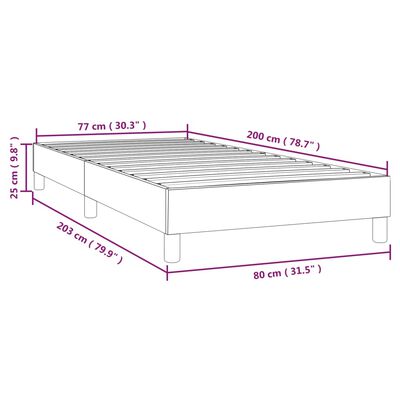 vidaXL Rám postele šedý 80 x 200 cm umělá kůže