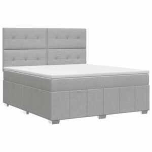 vidaXL Postel boxspring s matrac&iacute; Světle &scaron;ed&aacute; 160 x 200 cm Textil
