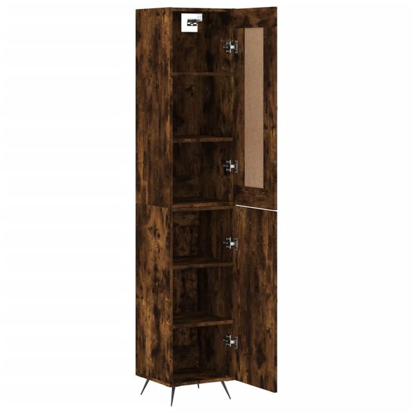 vidaXL Skř&iacute;ň highboard kouřov&yacute; dub 34,5 x 34 x 180 cm kompozitn&iacute; dřevo