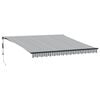 vidaXL Automatick&aacute; zatahovac&iacute; mark&yacute;za s LED antracit a b&iacute;l&aacute; 400x350 cm