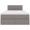vidaXL Postel s úložným prostorem a LED osvětlením Taupe 120 x 200 cm