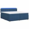vidaXL Postel boxspring s matrac&iacute; s čelo Modr&aacute; 200 x 200 cm Textil