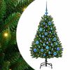 vidaXL Uměl&yacute; Skl&aacute;dac&iacute; V&aacute;nočn&iacute; Strom 150 LED Zelen&aacute; 120 cm PVC a ocel
