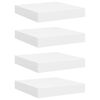 vidaXL Plovouc&iacute; n&aacute;stěnn&eacute; police 4 ks b&iacute;l&eacute; 23 x 23,5 x 3,8 cm MDF