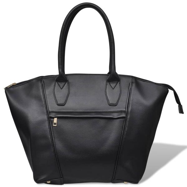 Černá hranatá dámská kabelka