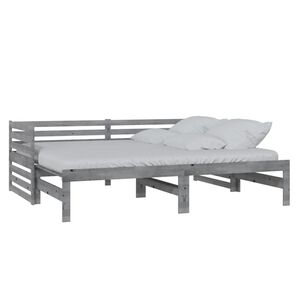 vidaXL V&yacute;suvn&aacute; v&aacute;lenda &scaron;ed&aacute; masivn&iacute; borovice 2 x (90 x 200) cm