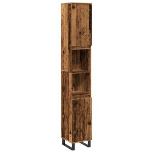 vidaXL Koupelnov&aacute; skř&iacute;ňka old wood 30 x 30 x 190 cm kompozitn&iacute; dřevo