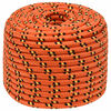 vidaXL V&iacute;ce&uacute;čelov&eacute; užitkov&eacute; lano 14 mm 50 m Oranžov&aacute; PP