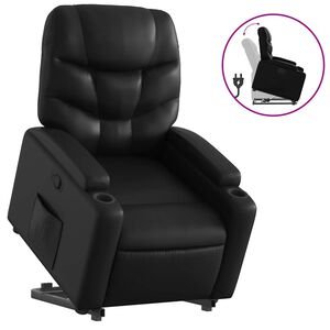 vidaXL Elektrick&eacute; zvedac&iacute; mas&aacute;žn&iacute; polohovac&iacute; křeslo cappuccino koženka