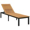 vidaXL Zahradn&iacute; leh&aacute;tko Čern&aacute; 200 x 55 x 35 cm Masivn&iacute; ak&aacute;tov&eacute; dřevo