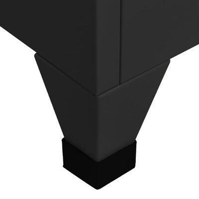 vidaXL Uzamykatelná skříň černá 38 x 40 x 180 cm ocel