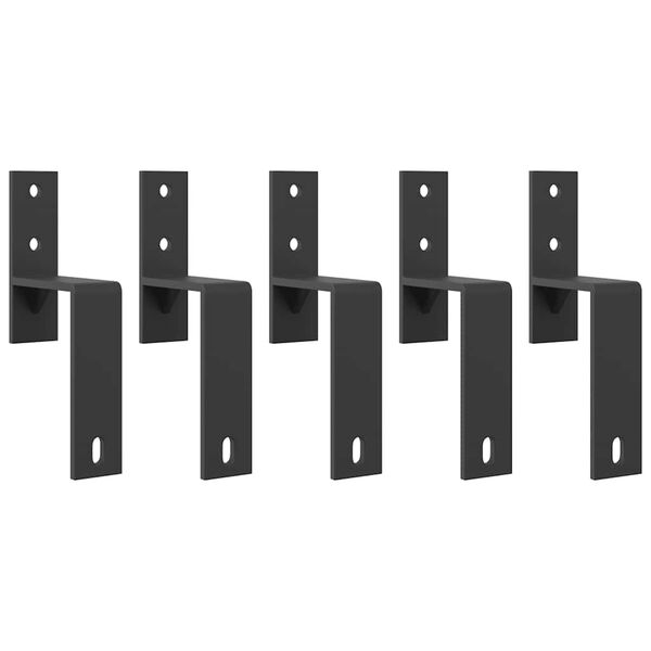 vidaXL Sada př&iacute;slu&scaron;enstv&iacute; pro posuvn&eacute; dveře 213,5 cm ocelov&aacute; čern&aacute;