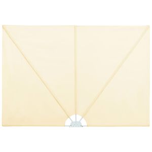 vidaXL Skl&aacute;dac&iacute; z&aacute;stěna na terasu kr&eacute;mov&aacute; 400 x 200 cm