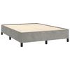 vidaXL Box spring postel s matrac&iacute; světle &scaron;ed&aacute; 140x200 cm samet