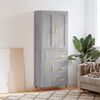 vidaXL Skř&iacute;ň highboard &scaron;ed&aacute; sonoma 69,5 x 34 x 180 cm kompozitn&iacute; dřevo