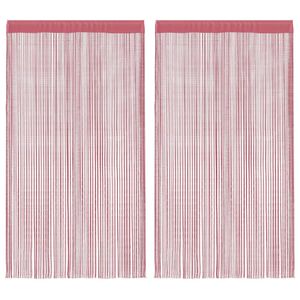 vidaXL String Curtains 2 ks růžov&aacute; 100x250 cm