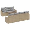 vidaXL Set pohovek 8 ks Beige a &scaron;ed&aacute; polyratan
