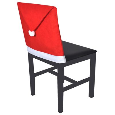 vidaXL Potahy na opěradla židle 6 ks čepice Santa Clause