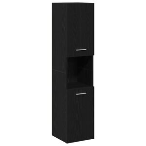 vidaXL Koupelnov&aacute; skř&iacute;ň Čern&yacute; dub 30 x 30 x 130 cm Kompozitn&iacute; dřevo