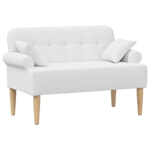 vidaXL Pohovka s knofl&iacute;kov&yacute;m pro&scaron;&iacute;v&aacute;n&iacute;m B&iacute;l&aacute; 120 x 65 x 79 cm Textil