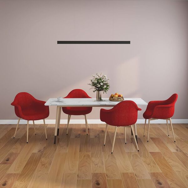 vidaXL J&iacute;deln&iacute; židle 4 ks v&iacute;nov&eacute; textil