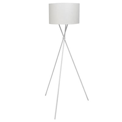 vidaXL Stojací lampa s vysokým stojanem bílá