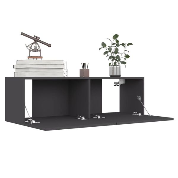 vidaXL TV stolek &scaron;ed&yacute; 100x30x30 cm kompozitn&iacute; dřevo